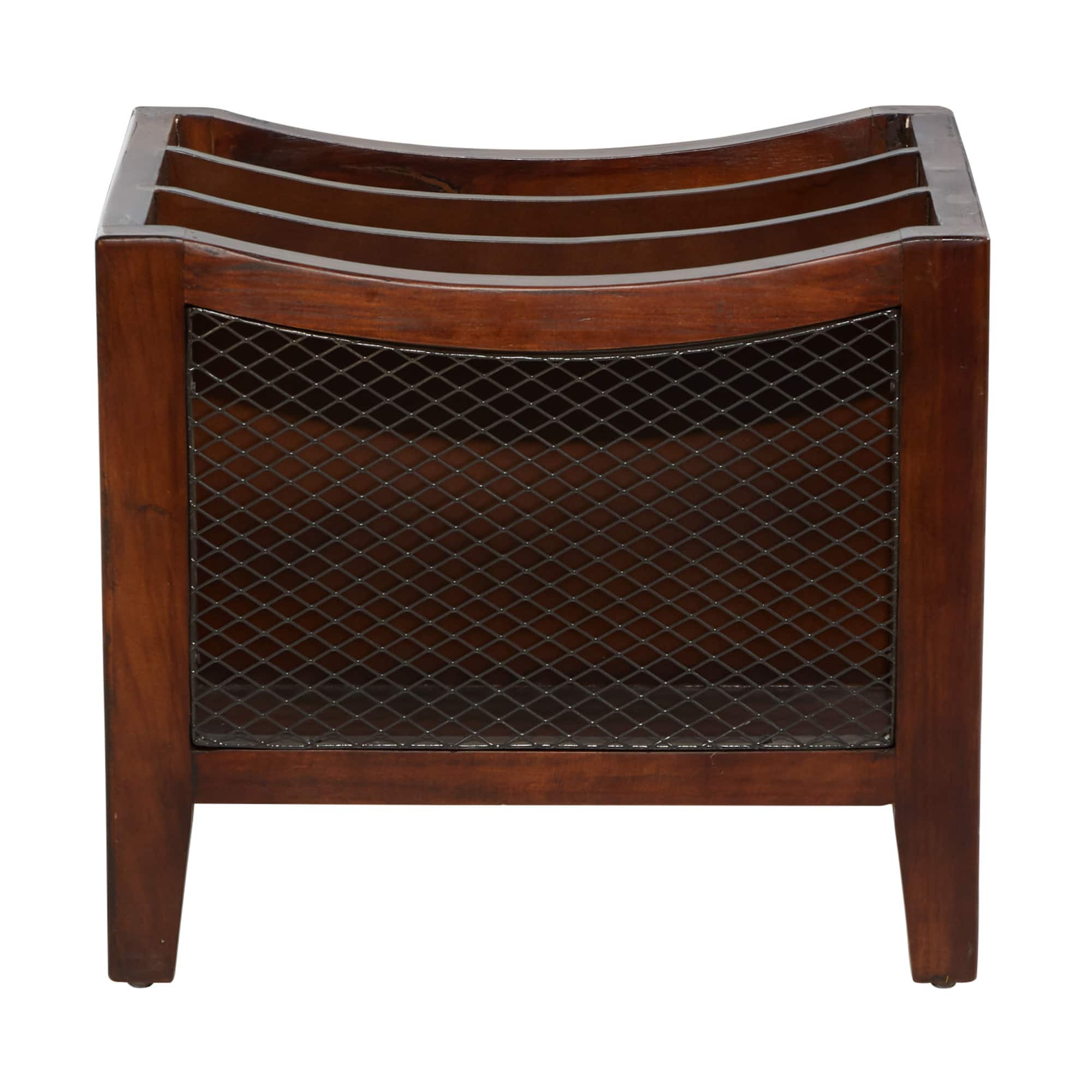 Brown Wood Traditional Magazine Rack Holder